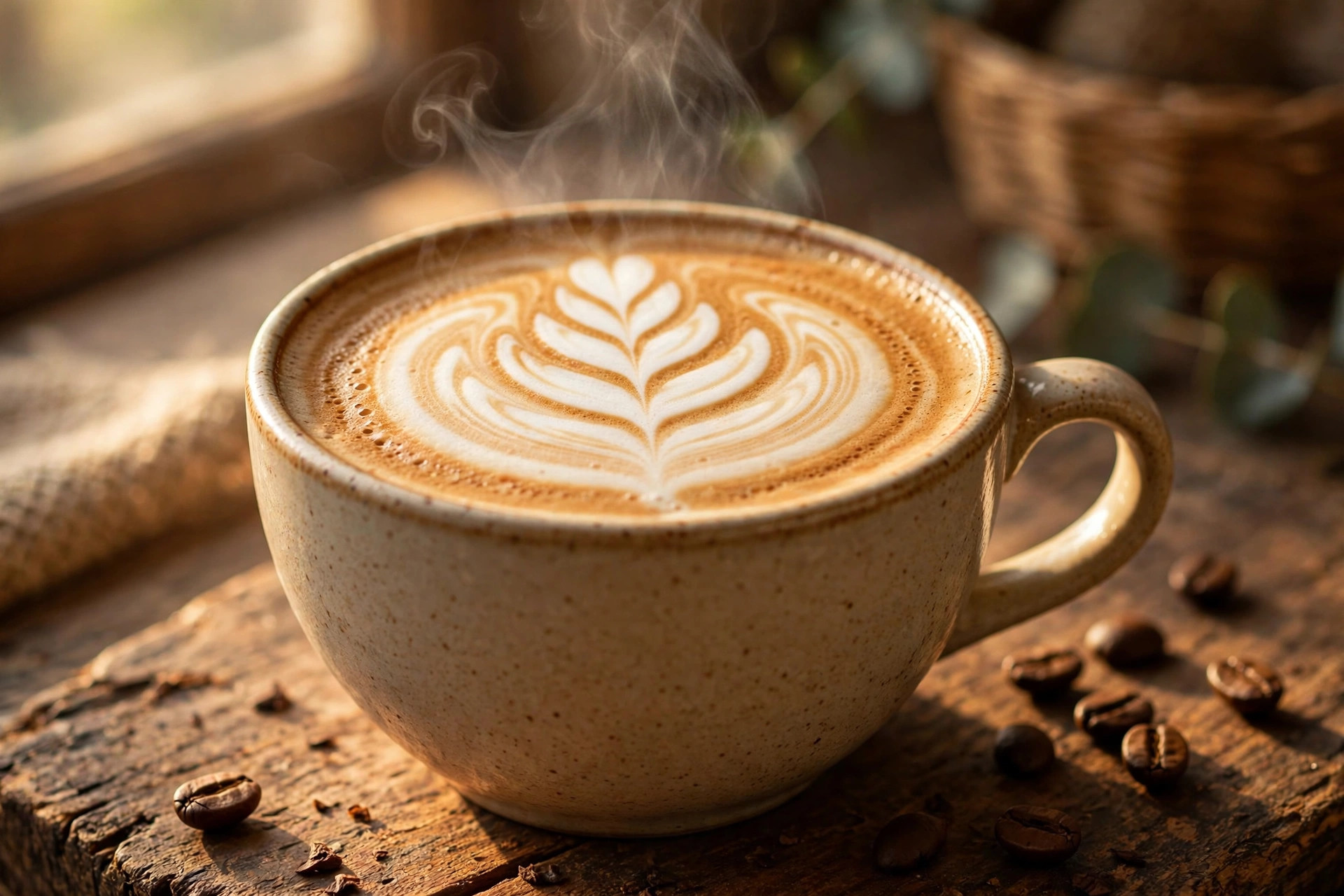 Capuchino con arte latte